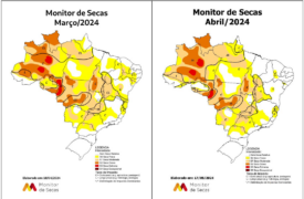 Monitor de Secas para o mês de Abril de 2024