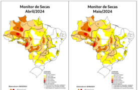 Monitor de Secas do mês de Maio de 2024