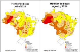 Monitor de secas referente ao mês de agosto de 2024