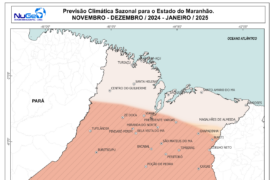 Análise e previsão climática para o trimestre novembro, dezembro de 2024 e janeiro 2025 – NDJ/2025 no Estado do Maranhão